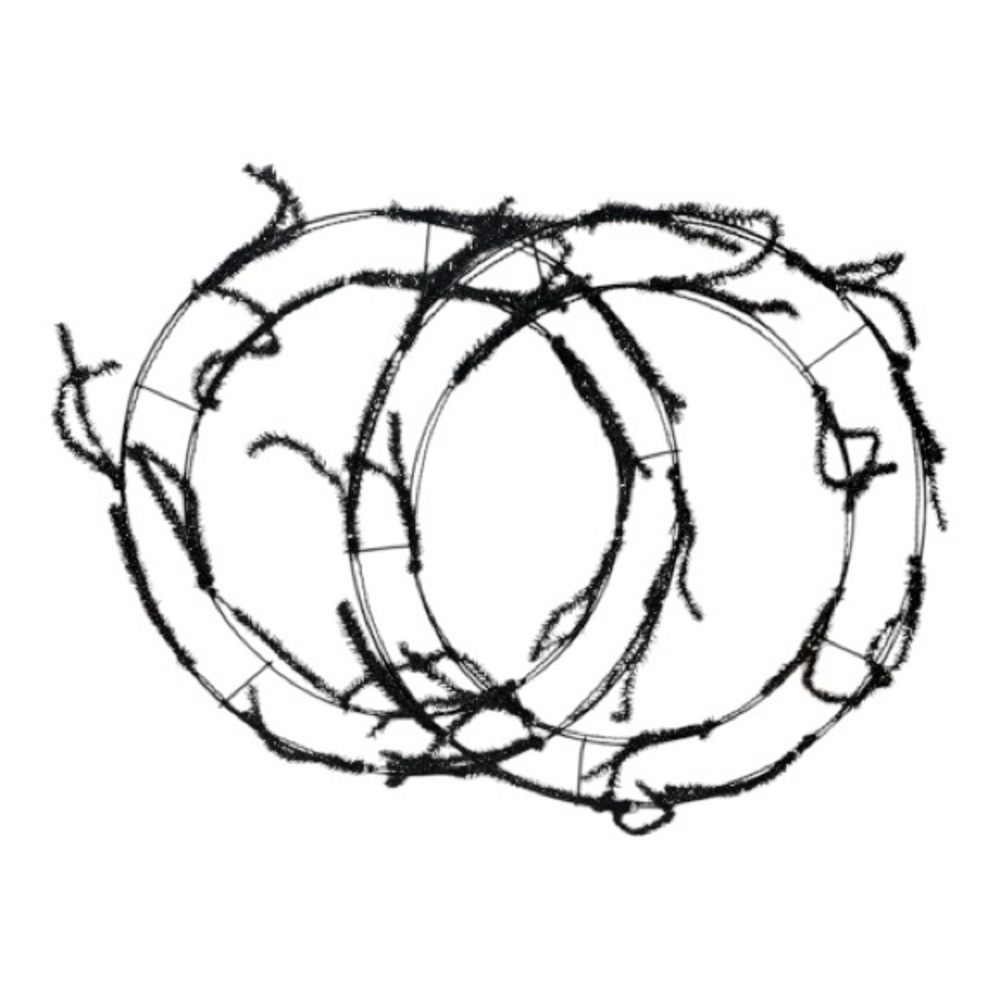 Black Decorative 16” Wire Wreath Frames - Set of 2